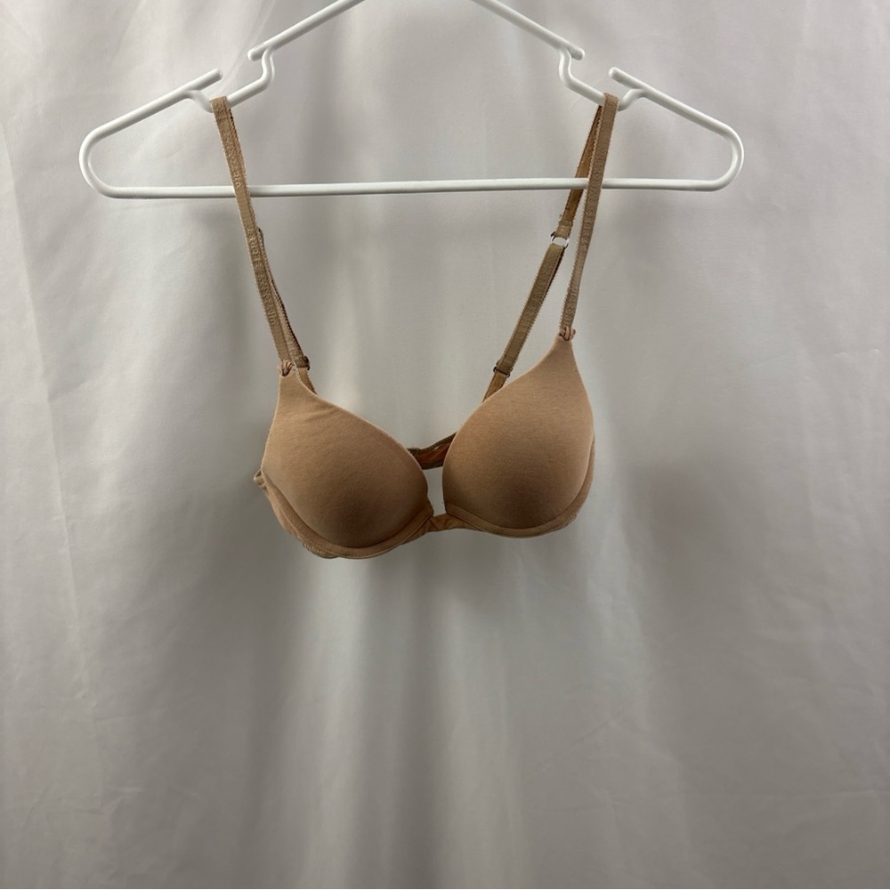 Victoria’s Secret Push Up Full Coverage Beige Size 32A Nude Cotton